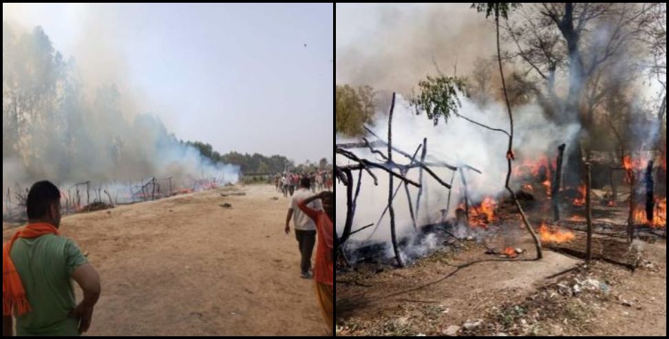 Nainital news: Fire at motahaldu nainital