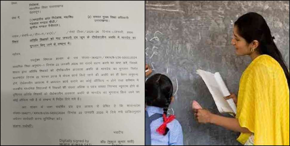 Uttarakhand Guest Teachers News: Guest teachers will not get a salary for Vacation