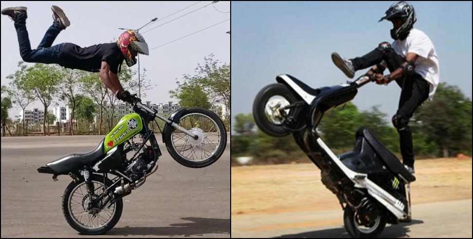 rooekee bike stunt: fearless bike stunt in roorkee