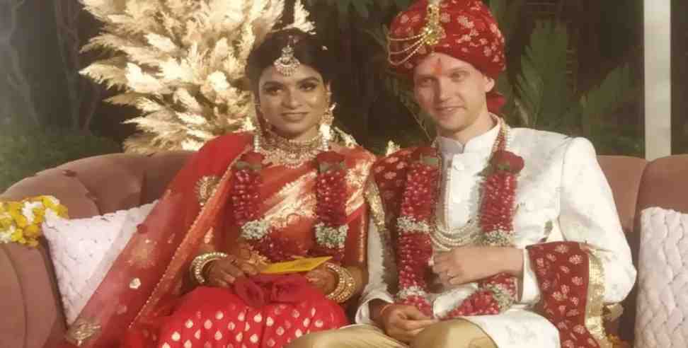 rishikesh Switzerland gorakhpur wedding : Switzerland Groom Indian Bride Marriage in Rishikesh