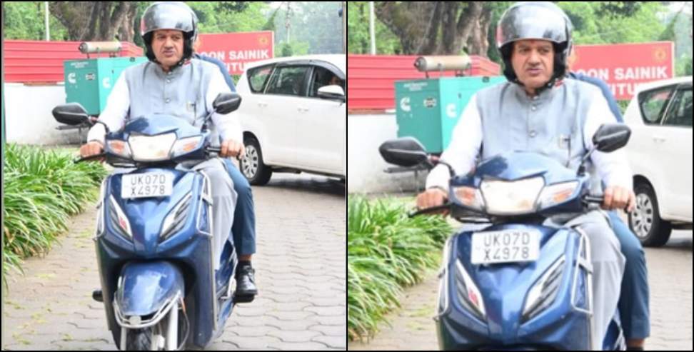 Minister Ganesh Joshi Scooter Ride Sparks Controversy