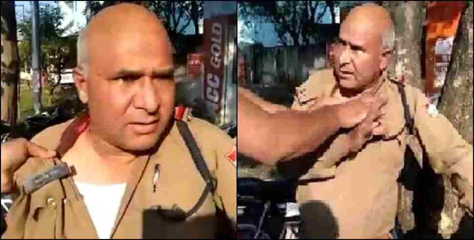Haldwani Police Officer Beating Video: Inspector beaten up in Haldwani