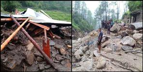 image: Cloud burst in Gangi village of Tehri Garhwal