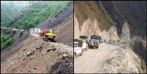 image: Landslide zone in uttarakhand highway