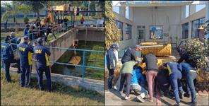 image: Chlorine gas leakage in Rishikesh STP plant