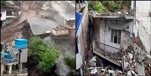 image: Destruction due to cloudburst in Devprayag