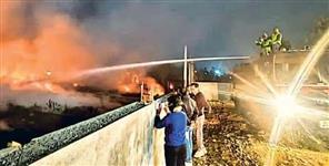 image: Toxic smoke spread from fire at dumping site in Dehradun