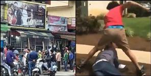 image: People beat sales man of kargi theka dehradun