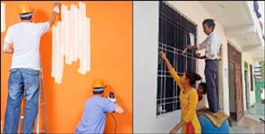 image: Many houses will be painted in the same color in Dehradun