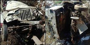 image: Max fell into a ditch on Chamoli Ghat Ramni Motorway