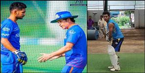 image: Sachin Tendulkar Aryan Juyal Net Practice Photo Viral