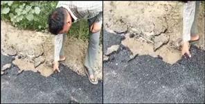 image: Deoband-Mangalore bad road in Roorkee