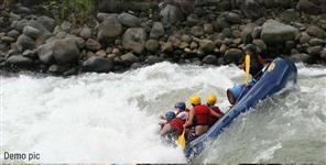 image: Raft overturns during Rishikesh river Rafting