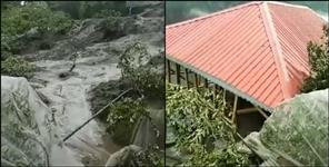 image: excess rain in Uttarkashi apple garden washed out houses damaged