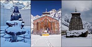 image: Beautiful Pictures of Snowfall in Kedarnath Dham