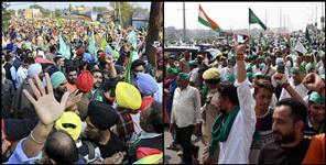image: Farmers move from Uttarakhand to Delhi