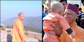 image: CM Yogi Adityanath with Little Yogi in Uttarakhand
