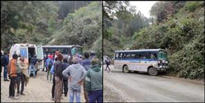 image: Two buses collided in tehri