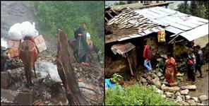 image: Devastation due to heavy rains in pithoragarh