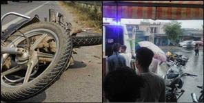 image: Truck collided with bike in Selaqui, Dehradun