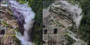 image: Landslide at Vishnugad project site in Chamoli