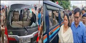 image: Ankita Bhandari murder case people broke the glass of MLA s car