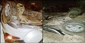image: Car fell into drain in Rampur