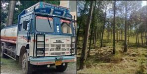 image: Leesa smuggling in oil tanker in Uttarakhand Ramnagar