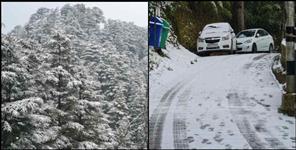 image: latest snowfall in Mussoorie