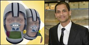 image: Doctor Ashish Karn Covid Fabric Helmet