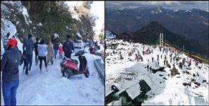 image: Beautiful Images of Snowfall in Mussoorie-Dhanaulti Uttarakhand