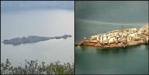 image: Tehri lake water level down people can see rahmehel