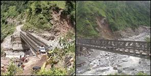image: Bailey Bridge on Pithoragarh India-China border ready