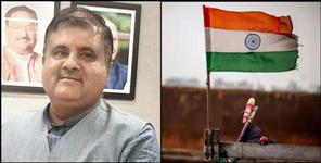 image: uttarakhand bjp president mahendra bhatt statement regarding national flag