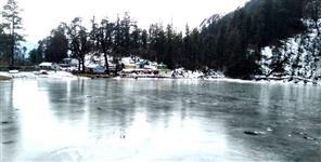 image: Dodital lake frozen in uttarkashi