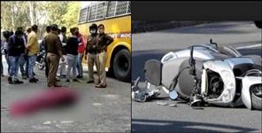 image: Roadways hit Scooty in Haridwar Beldi village