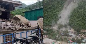 Terrible landslide in Devprayag