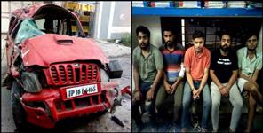 image: student dies as overspeeding scorpio overturns in dehradun