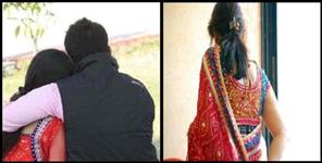 image: Wife coaches husband with girlfriend in Haridwar