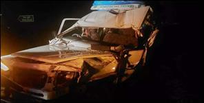image: Truck marshal vehicle collision in Sitarganj