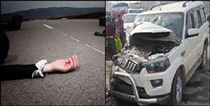 image: truck scorpio car collision in dehradun