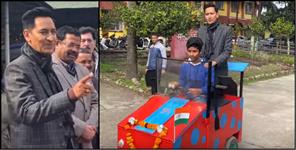 image: Uttarakhand 13 year old child kanhaiya made electric car