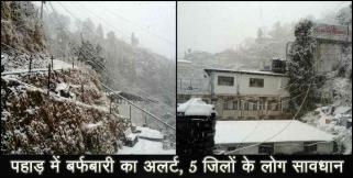 image: Weather forecast and snowfall forecast for uttarakhand