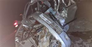 image: Car tractor trolley collision in Nainital