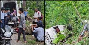 image: Max fallen in ditch in pauri garhwal