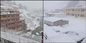 image: uttarakhand weather news 6 december snowfall