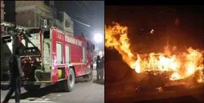 image: house caught fire in Haldwani Banbhulpura