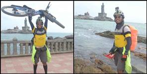 image: Cycling of Somesh Panwar of Mana village