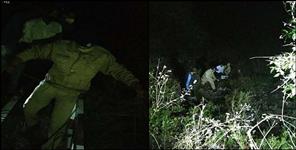 image: Car fallen in ditch in nainital