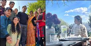 image: Mahendra Singh Dhoni visited native village Lwali